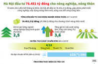 [Infographic] Hà Nội đầu tư 76.451 tỷ đồng xây dựng nông thôn mới