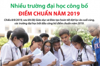 [Infographic] Chi tiết điểm chuẩn tuyển sinh đại học năm 2019 