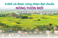 [Infographic] 4.665 xã được công nhận đạt chuẩn nông thôn mới