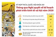 [Infographic] Thông qua Nghị quyết về kế hoạch phát triển kinh tế - xã hội năm 2020