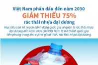 [Infographic] Việt Nam phấn đấu đến năm 2030 giảm thiểu 75% rác thải nhựa đại dương
