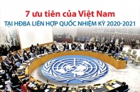 [Infographic] 7 ưu tiên của Việt Nam tại Hội đồng Bảo an Liên hợp quốc nhiệm kỳ 2020 - 2021