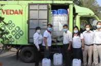 Vedan Việt Nam tài trợ 3.200 lít Javen khử trùng phòng chống dịch bệnh Covid-19 tại các trường học