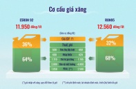 [Infographic] Mỗi lít xăng đang "cõng" bao nhiêu thuế, phí