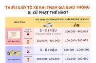 [Infographic] Thiếu giấy tờ xe khi tham gia giao thông bị xử phạt thế nào?