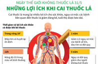 [Infographic] Ngày thế giới không thuốc lá 31/5: Những lợi ích khi cai thuốc lá