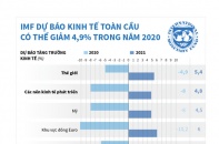 [Infographic] IMF dự báo kinh tế toàn cầu có thể giảm 4,9% trong năm 2020