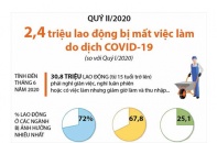 [Infographic] 2,4 triệu lao động bị mất việc làm do dịch COVID-19