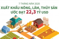 [Infographic] 7 tháng, xuất khẩu nông, lâm, thủy sản ước đạt 22,3 tỷ USD