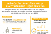[Infographic] Thế giới cần tăng cường nỗ lực phát triển năng lượng bền vững