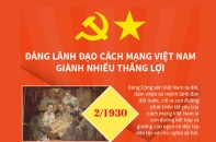 [Infographic] Đảng lãnh đạo Cách mạng Việt Nam giành nhiều thắng lợi