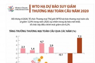 [Infographic] WTO hạ dự báo suy giảm thương mại toàn cầu năm 2020