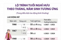 [Infographic] Lộ trình tuổi nghỉ hưu theo tháng, năm sinh tương ứng