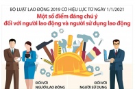 [Infographic] Bộ luật Lao động 2019 có hiệu lực từ ngày 1/1/2021