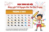 [Infographic] Học sinh Hà Nội được nghỉ Tết Nguyên đán Tân Sửu 9 ngày