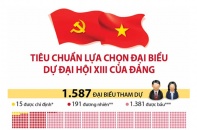 [Infographic] Tiêu chuẩn lựa chọn đại biểu dự Đại hội XIII của Đảng