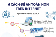 [Infographic] Ngày An toàn Internet 9/2/2021: Tư vấn 6 cách để an toàn hơn hưu trên Internet