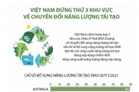 [Infographic] Việt Nam đứng thứ 3 khu vực về chuyển đổi năng lượng tái tạo
