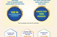Vinamilk dẫn đầu Top 10 thương hiệu mạnh nhất Việt Nam, thuộc Top 1.000 thương hiệu hàng đầu châu Á