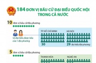 [Infographic] 184 đơn vị bầu cử đại biểu Quốc hội trong cả nước
