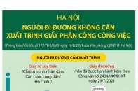 [Infographic] Phòng, chống dịch COVID-19: Người đi đường tại Hà Nội không cần xuất trình lịch trực