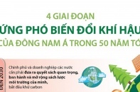 [Infographic] 4 giai đoạn ứng phó biến đổi khí hậu của Đông Nam Á trong 50 năm tới