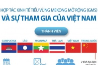 [Infographic] Hợp tác kinh tế tiểu vùng Mekong mở rộng (GMS) và sự tham gia của Việt Nam