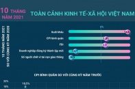 [Infographic] Toàn cảnh kinh tế - xã hội Việt Nam 10 tháng năm 2021