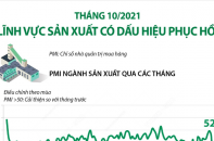 [Infographic] Tháng 10/2021, lĩnh vực sản xuất có dấu hiệu phục hồi