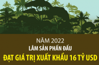 [Infographic] Năm 2022 ngành lâm sản phấn đấu đạt giá trị xuất khẩu 16 tỷ USD