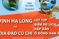 [Infographic] Vịnh Hạ Long và địa đạo Củ Chi lọt top điểm du lịch hấp dẫn ở Đông Nam Á