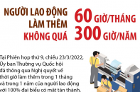 [Infographic] Người lao động làm thêm không quá 300 giờ/năm và 60 giờ/tháng