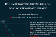 [Infographic] IMF hạ dự báo tăng trưởng toàn cầu do cuộc khủng hoảng Ukraine
