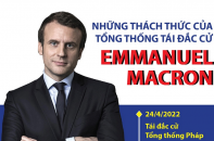 [Infographic] Pháp: Những thách thức chờ Tổng thống tái đắc cử Emmanuel Macron
