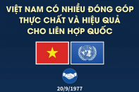 Việt Nam có nhiều đóng góp thực chất và hiệu quả cho Liên hợp quốc