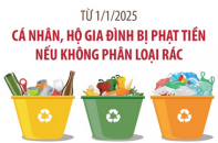 Từ 1/1/2025, cá nhân, hộ gia đình bị phạt tiền nếu không phân loại rác