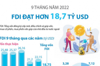 Thu hút FDI đạt hơn 18,7 tỷ USD sau 9 tháng năm 2022