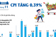 CPI tháng 11/2022 tăng 0,39%