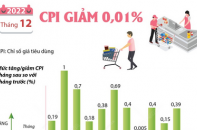 CPI tháng 12/2022 giảm 0,01%