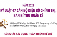 Năm 2022, đã kỷ luật 47 cán bộ diện Bộ Chính trị, Ban Bí thư quản lý