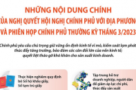 Những nội dung chính của Nghị quyết Hội nghị Chính phủ với địa phương và Phiên họp Chính phủ thường kỳ tháng 3/2023