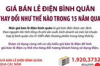 Giá bán lẻ điện bình quân thay đổi như thế nào trong 15 năm qua