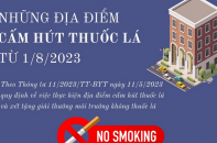 Những địa điểm cấm hút thuốc lá từ 1/8/2023