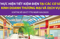 Thực hiện tiết kiệm điện tại các cơ sở kinh doanh thương mại và dịch vụ