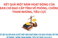 Kết quả 1 năm hoạt động của Ban Chỉ đạo cấp tỉnh về phòng, chống tham nhũng, tiêu cực