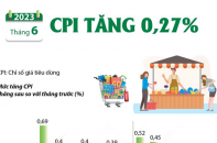 CPI tháng 6/2023 tăng 0,27%