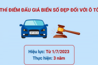 Thí điểm đấu giá biển số xe ô tô từ 1/7/2023