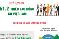 Quý II/2023: Cả nước ghi nhận 51,2 triệu lao động có việc làm