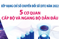 Bảng xếp hạng chỉ số chuyển đổi số (DTI) năm 2022