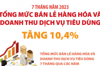 Tổng mức bán lẻ hàng hóa và doanh thu dịch vụ tiêu dùng tăng 10,4%